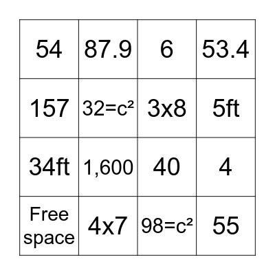SAT BINGO! Bingo Card