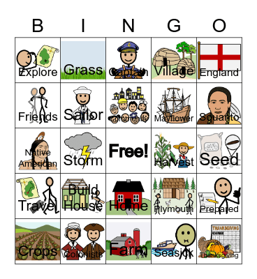 Mayflower Bingo Card