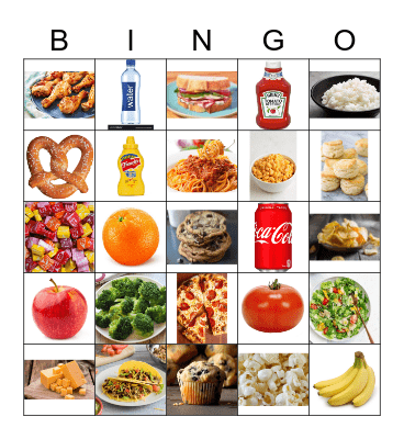 Food Bingo Card