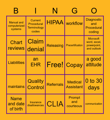 CH 15 REVIEW Bingo Card
