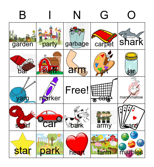 AR Bingo Card