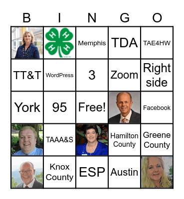 Eastern Region New Workers Bingo Card