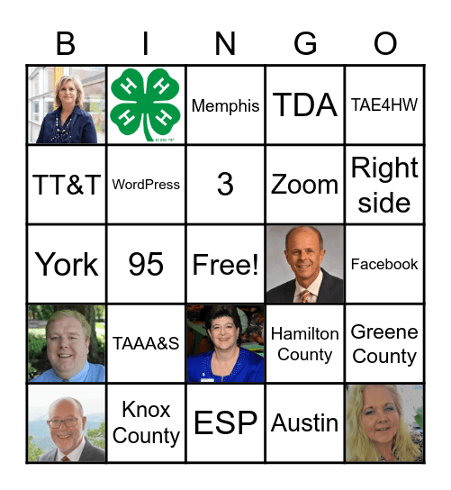 Eastern Region New Workers Bingo Card