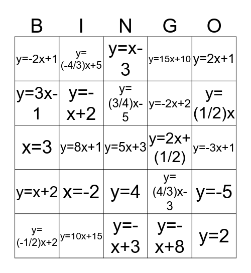 Chapter 4 Bingo Review Bingo Card