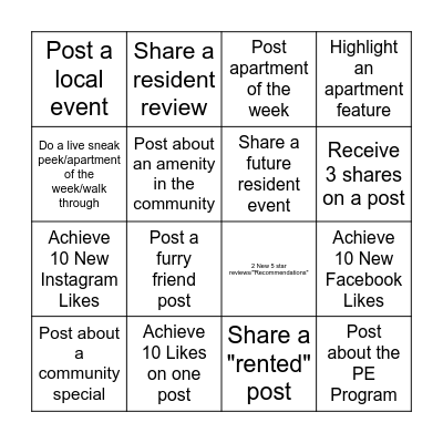 SOCIAL BINGO Card