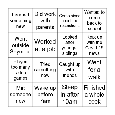 Find someone who... Bingo Card