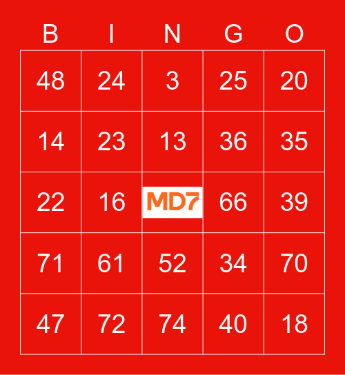 Halloween Bingo Card