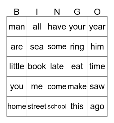 BINGO Card