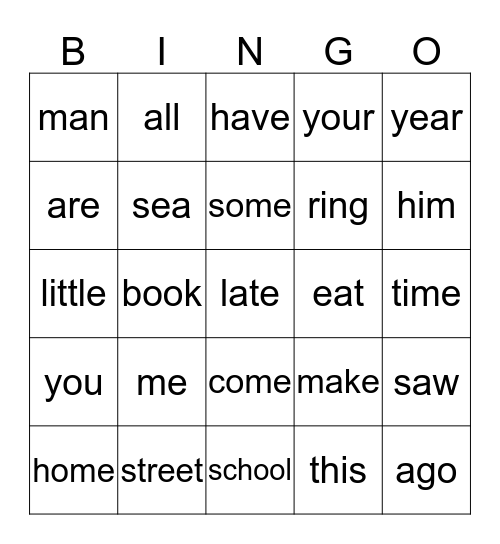 BINGO Card