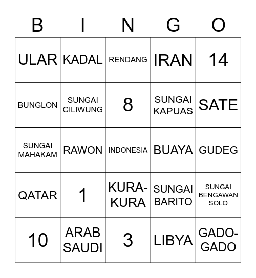PUNYA SYAO Bingo Card