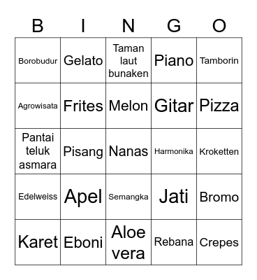 Juan Bingo Card