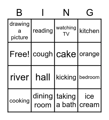 Kid's Box Bingo Card