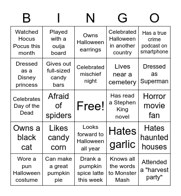 HALLOWEEN BINGO Card