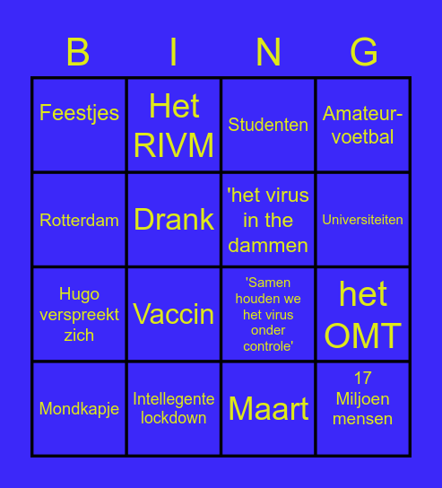 Persco Bingo Card