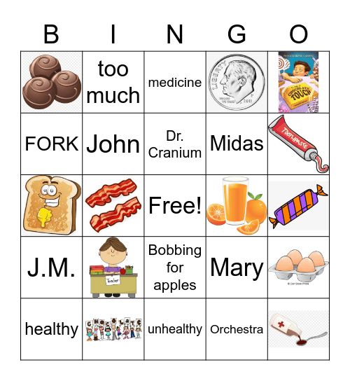 Chocolate Touch Bingo Chapter 9 Bingo Card