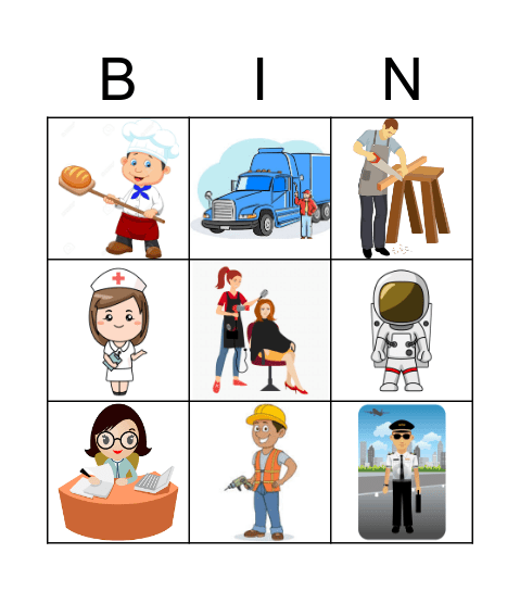 Occupation Bingo Card