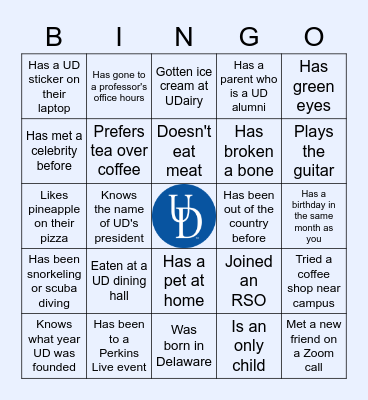 QUEST People Bingo Card