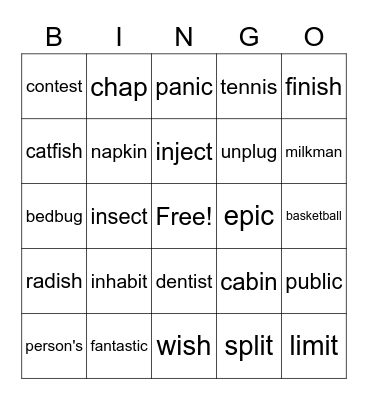 Unit 4 Review HDWord Bingo Card