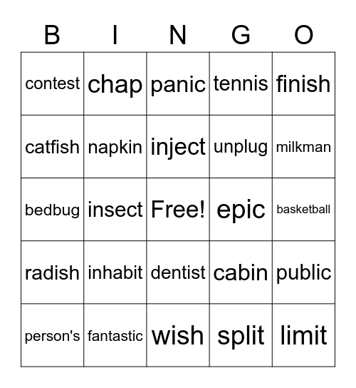 Unit 4 Review HDWord Bingo Card