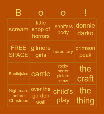 isa's October media bingo Card