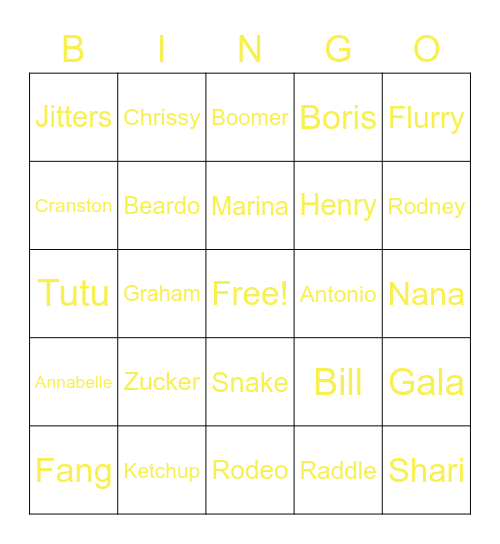 Acnh Bingo Card