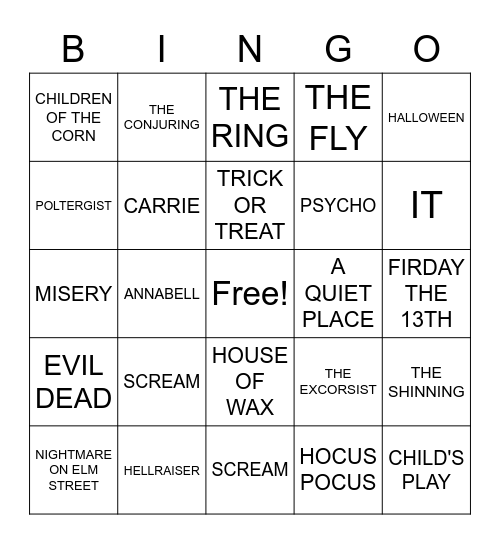 HALLOWEEN BINGO Card