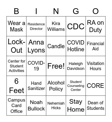 MSU Trivia Bingo Night in Oak & Magnolia Bingo Card