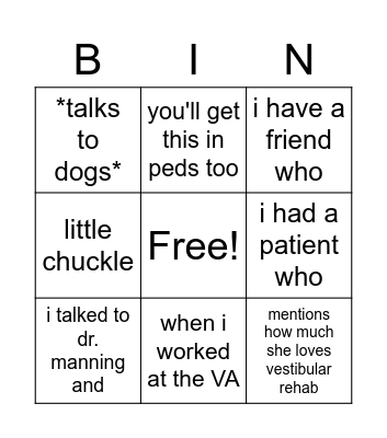 dr. g bingo Card