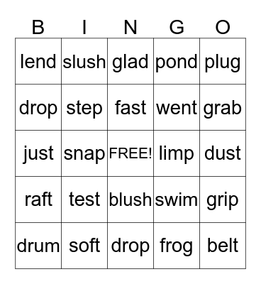 Blend Bingo Card