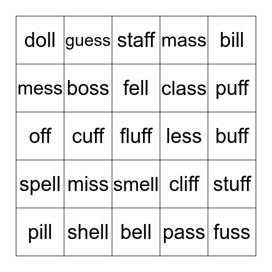 Floss Rule 4 in a Row Bingo Card