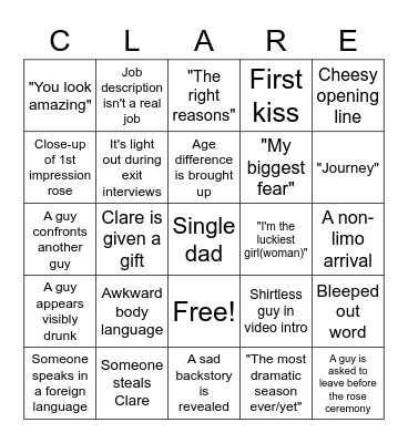 The Most Dramatic Night 1 of the Bachelorette Ever! Bingo Card