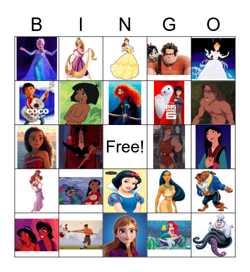 DISNEY Bingo Card