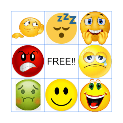 Feelings Bingo Card