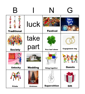 Traditions Bingo Card