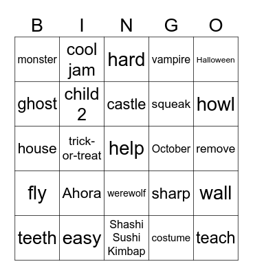 LJM2 Bingo Card