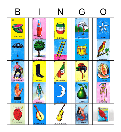 CWU Loteria Bingo Card