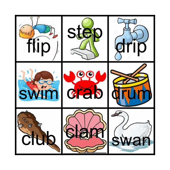 SS3 blends bingo U6L2 Bingo Card