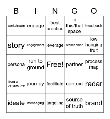 Lingo Bingo Card