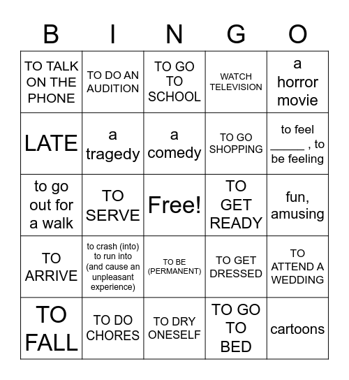 pe 3 Bingo Card