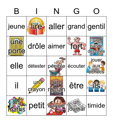 Le Vocabulaire: chapitres 1 - 3 Bingo Card