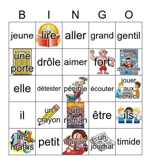 Le Vocabulaire: chapitres 1 - 3 Bingo Card