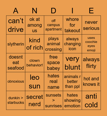 Bingo Card