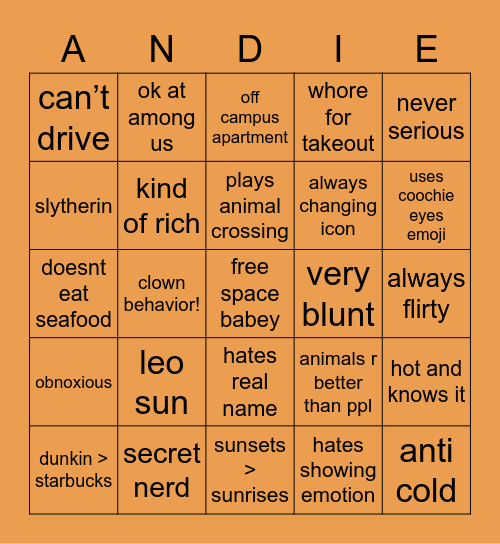 Bingo Card