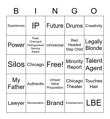 Wendy Bingo Card