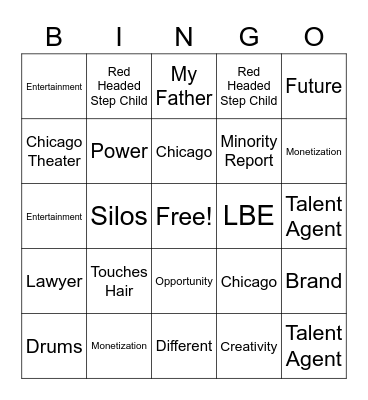 Wendy Bingo Card