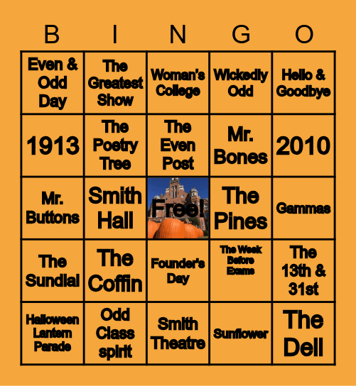 Pumpkin Parade Bingo: Round Three Bingo Card