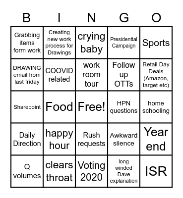10-14 stand up Bingo Card