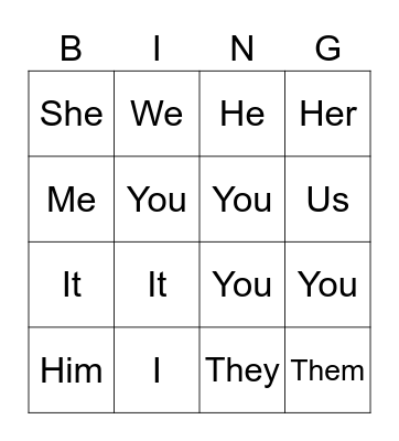Bingo Card