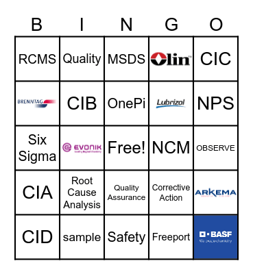 CIN Quality Week Bingo Card