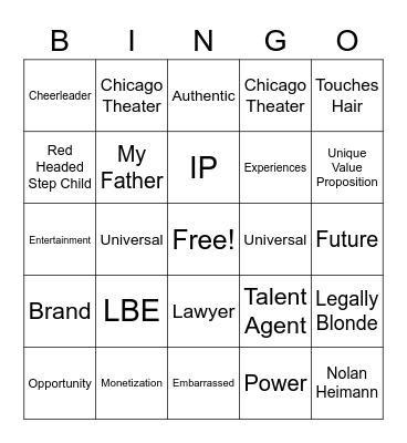 Wendy Bingo Card